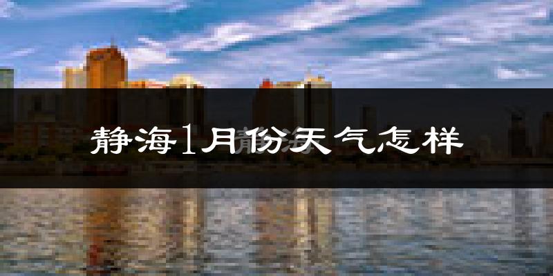 天津静海区1月份天气如何?很冷吗?